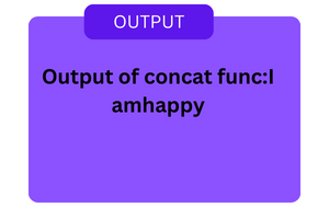 concat function in a string