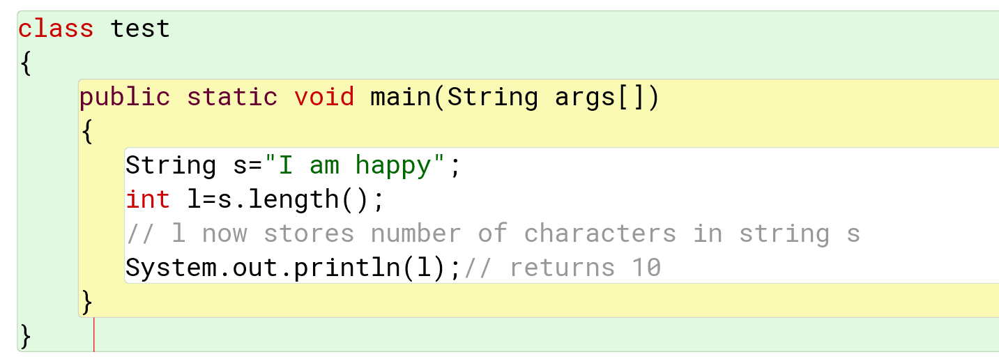 len function in a string