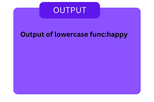 lowercase function in a string