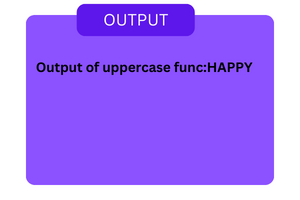 uppercase function in a string