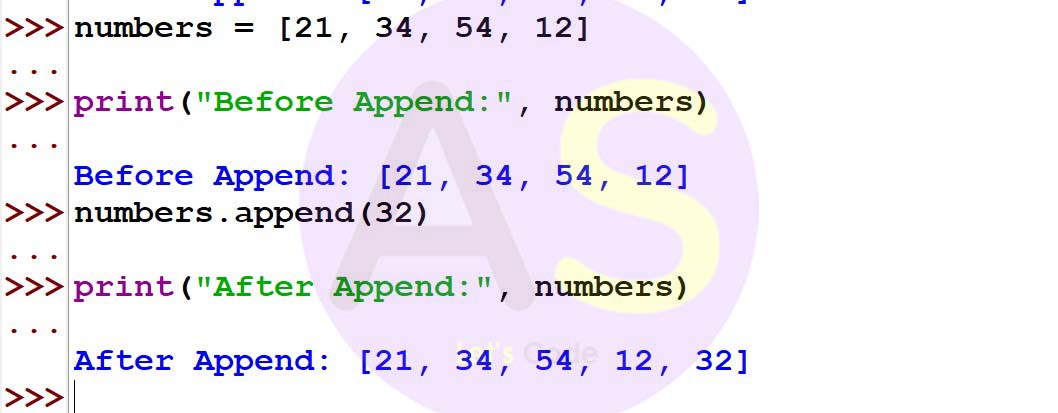 append() function