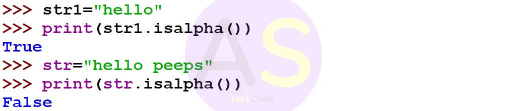 isalpha function in a string