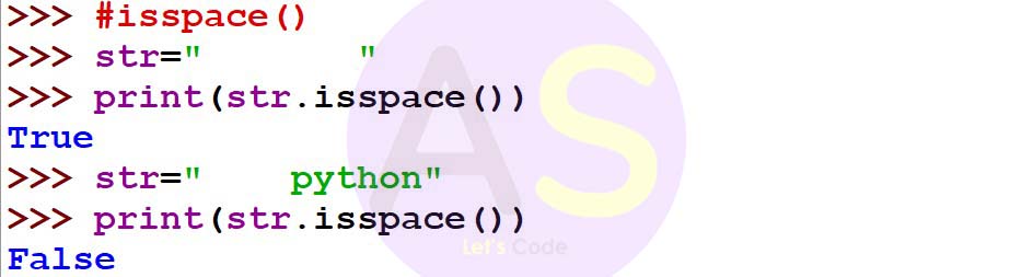 isspace function in a string