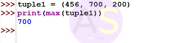 max() function in python tuples